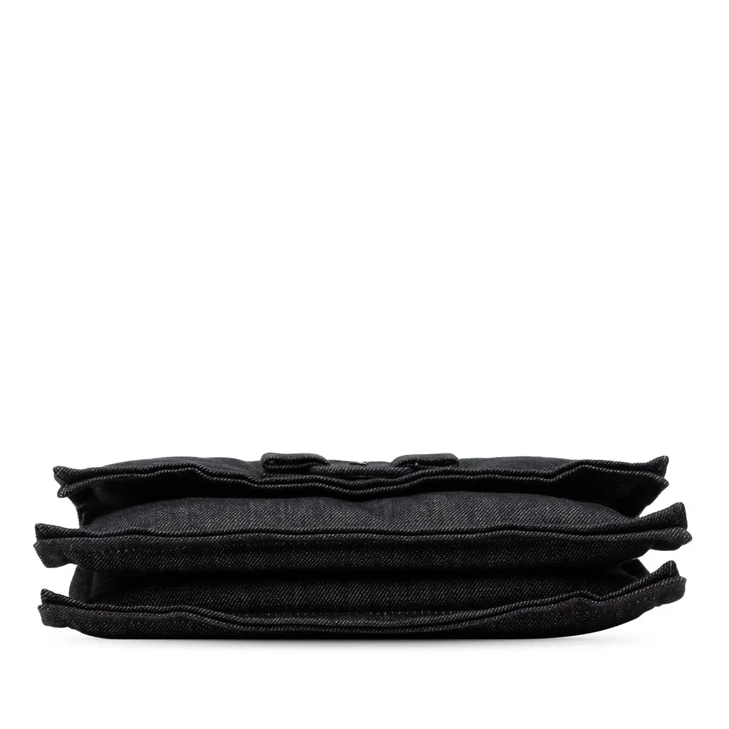 Salvatore Ferragamo Small Denim Viva Bow Shoulder Bag Black Very good - Inside View