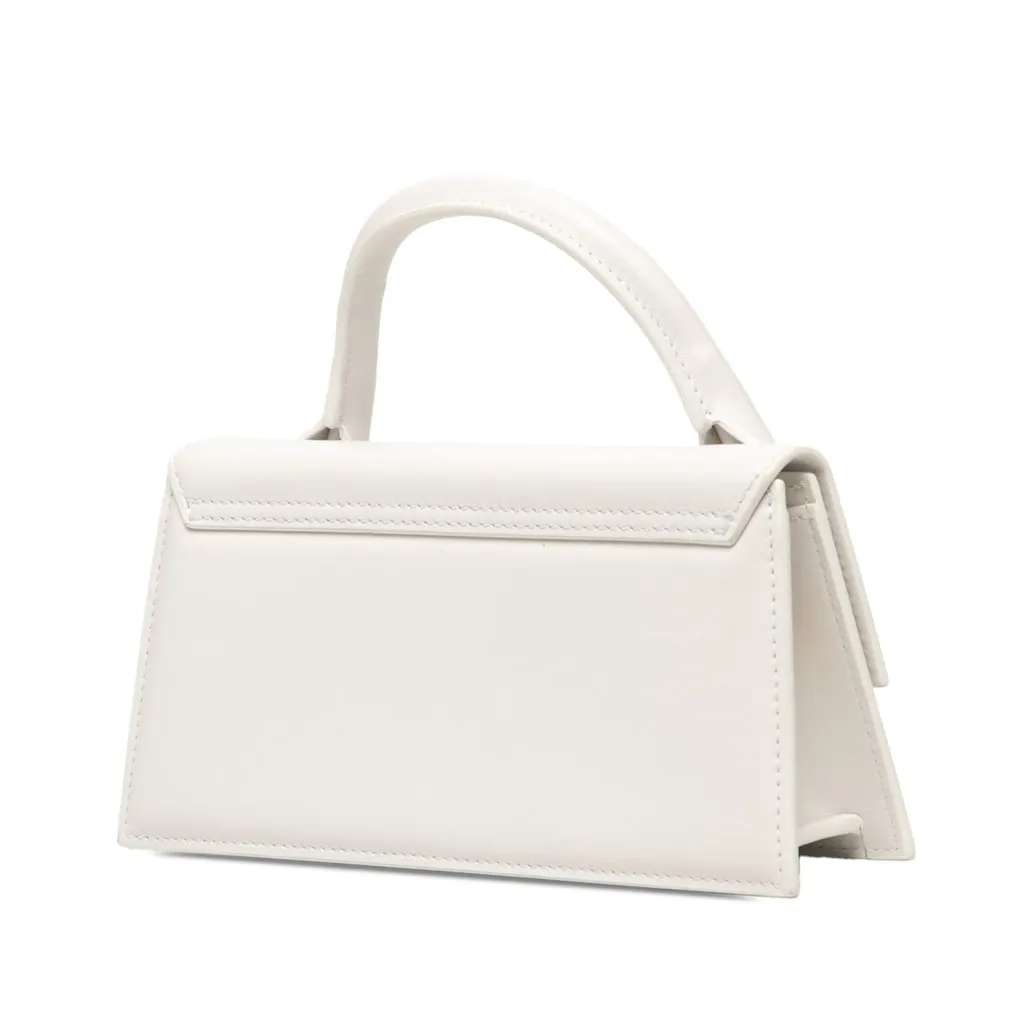 Jacquemus Smooth Calfskin Le Chiquito Long White Leather Very good - Back View