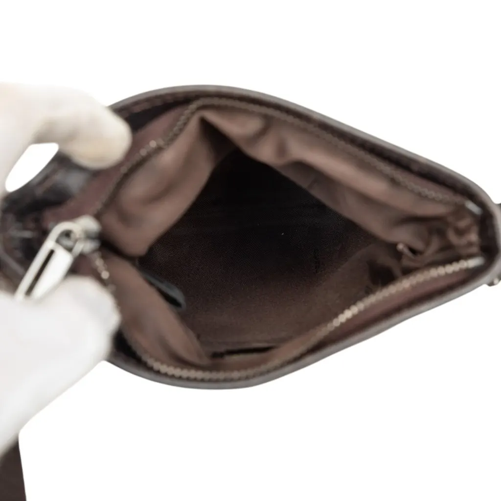 Fendi Zucchino Canvas Crossbody Brown Very good - Model View