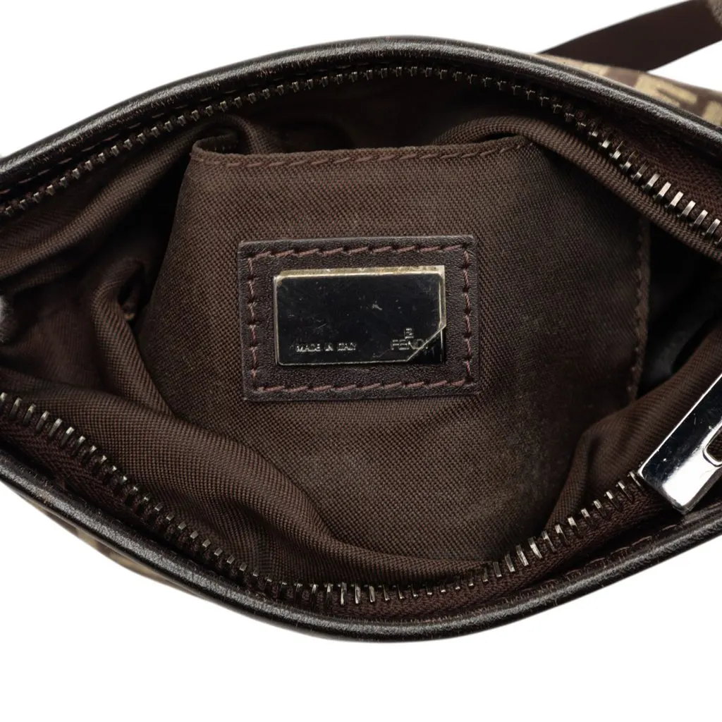 Fendi Zucchino Canvas Crossbody Brown Very good - Box View