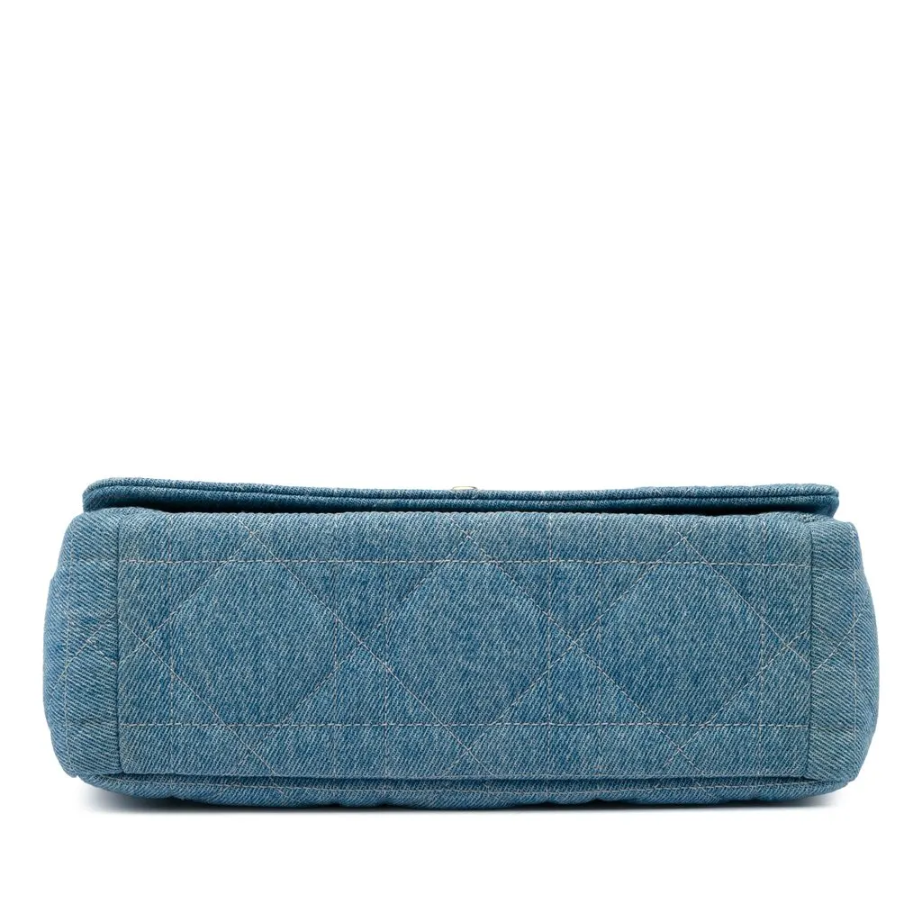 Dior Medium Denim Tie Dye Macrocannage Caro Bag Blue Denim Very good - Inside View
