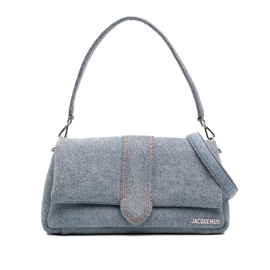 Jacquemus Denim Le Bambimou Satchel Blue Very good - Front View