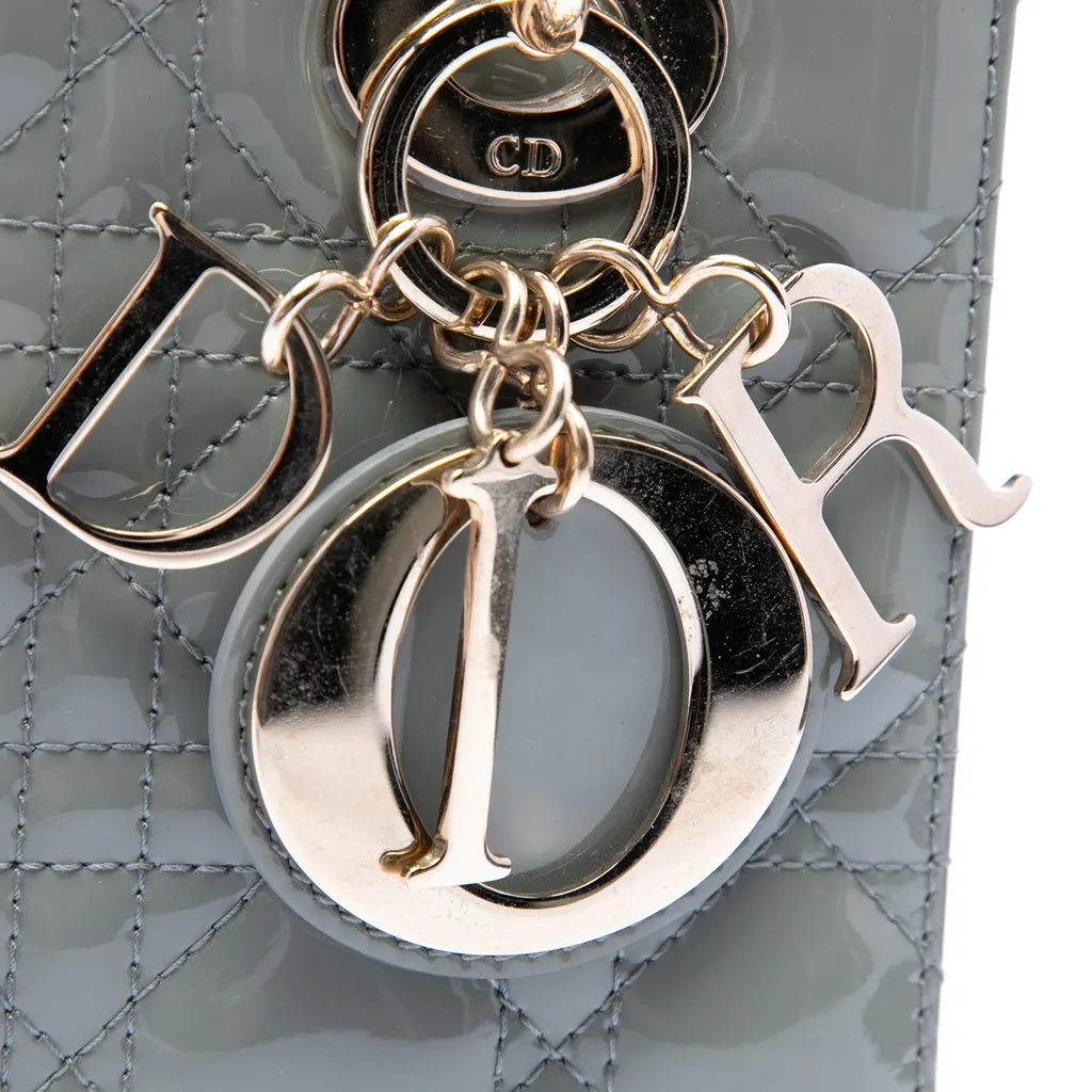 Dior Small Patent Cannage Lady Dior Grey Leather Very good - Box View