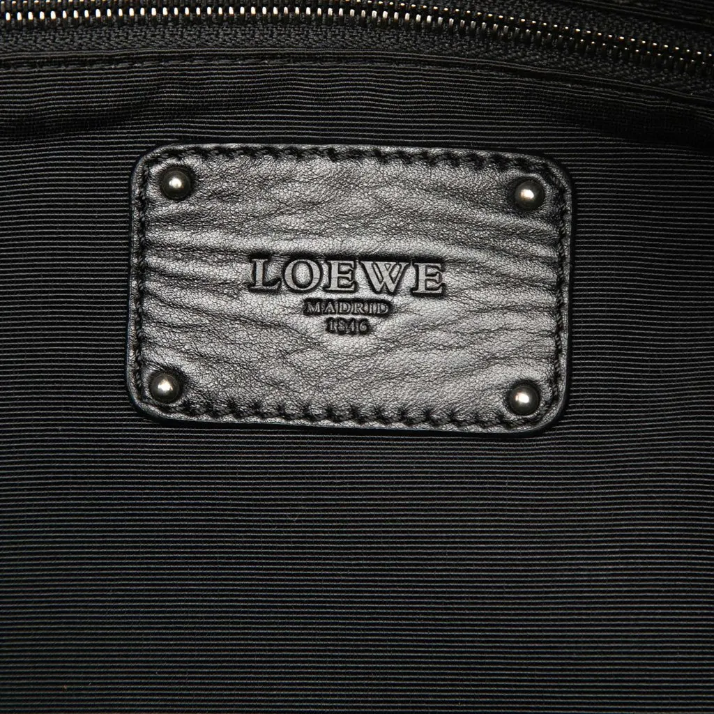 Loewe Leather Laura 33 Handbag Black Leather Very good - Box View