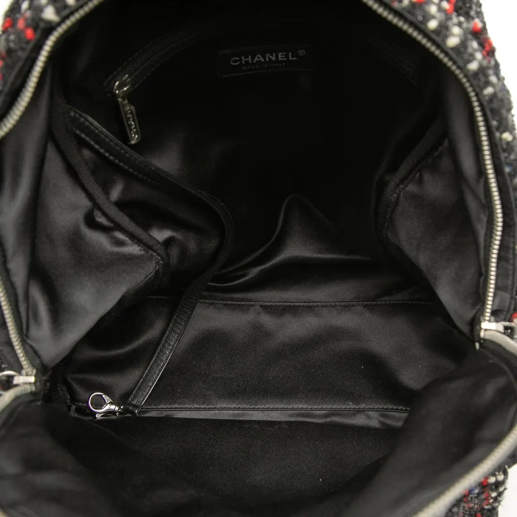 Chanel Quilted Nylon and Tweed Astronaut Essentials Backpack Black Very good - Model View