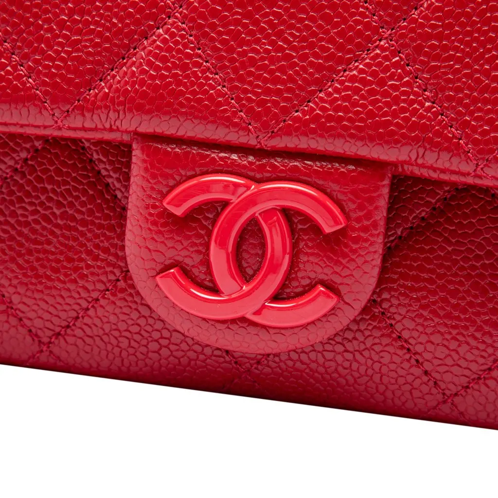 Chanel Mini Square Caviar Incognito Flap Red Leather Very good - Box View