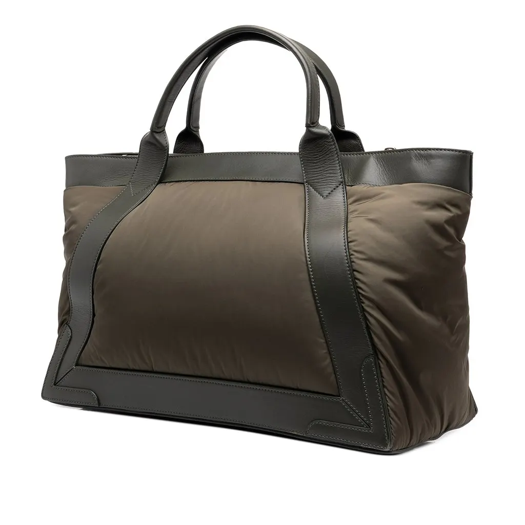 Balenciaga Nylon Navy Cabas Tote M Green Polyamide Good - Back View