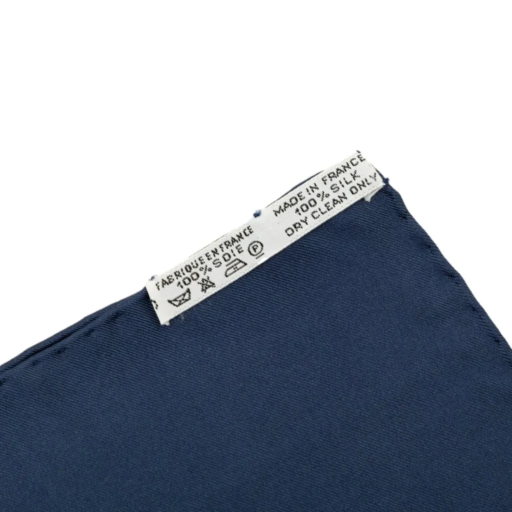 Hermès Brides de Gala Silk Scarf 90 Blue Silk Very good - Model View