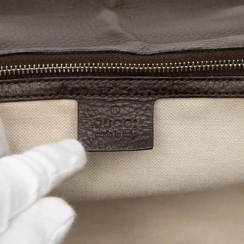 Gucci Large GG Canvas New Bamboo Top Handle Bag Beige Good - Box View