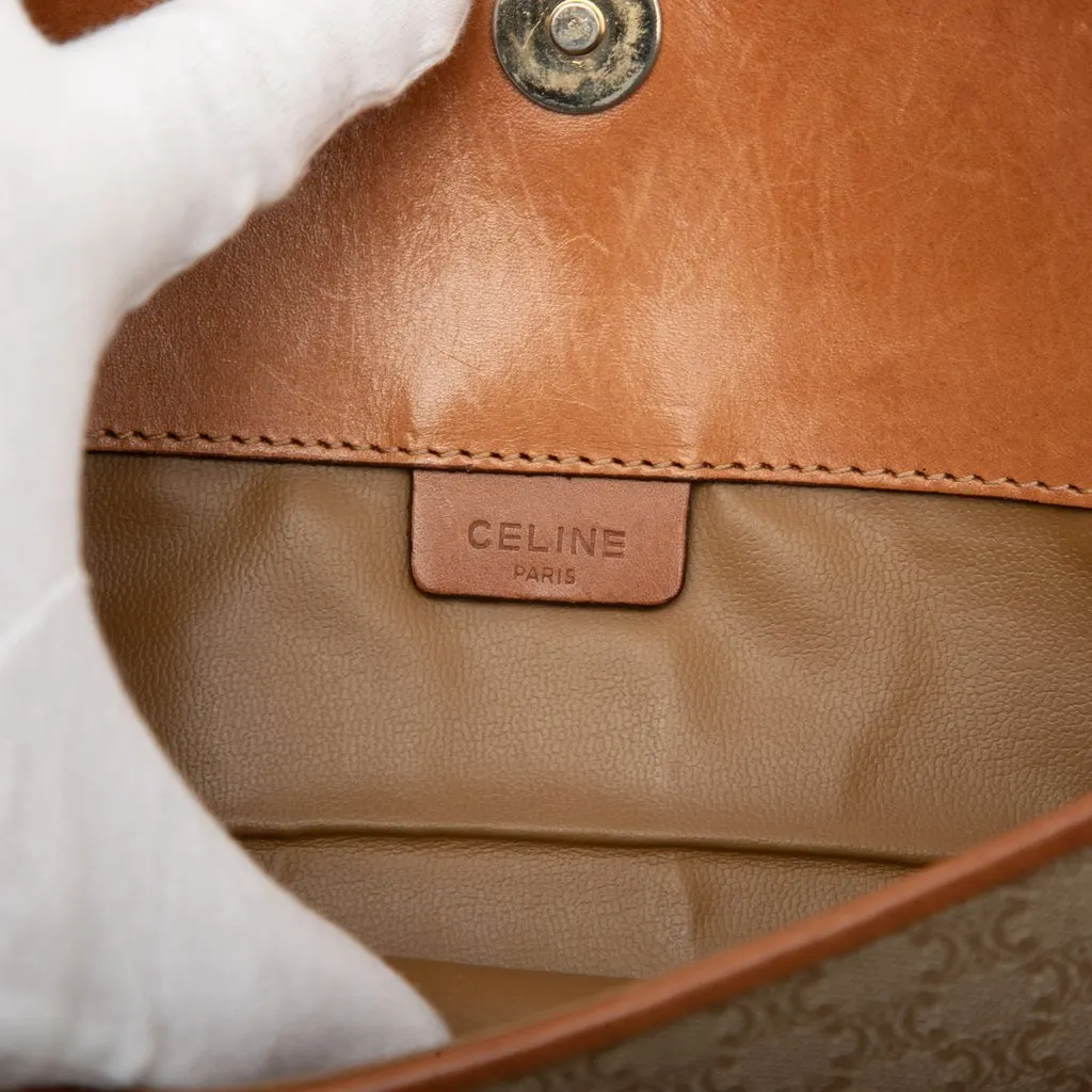 Celine Macadam Coated Canvas Clutch Beige Very good - Box View