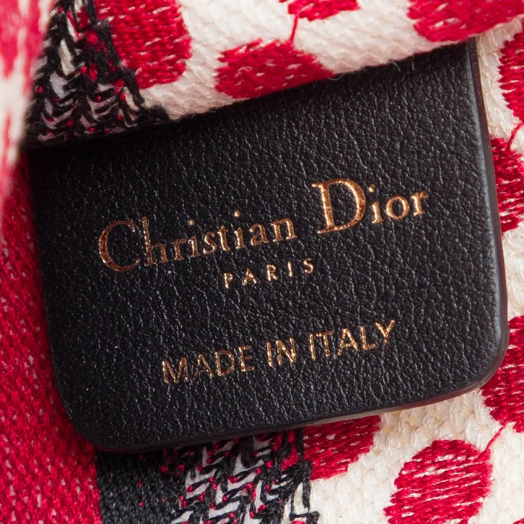 Dior DiorAmour Mini Embroidered Canvas Dots Book Tote Red Very good - Box View