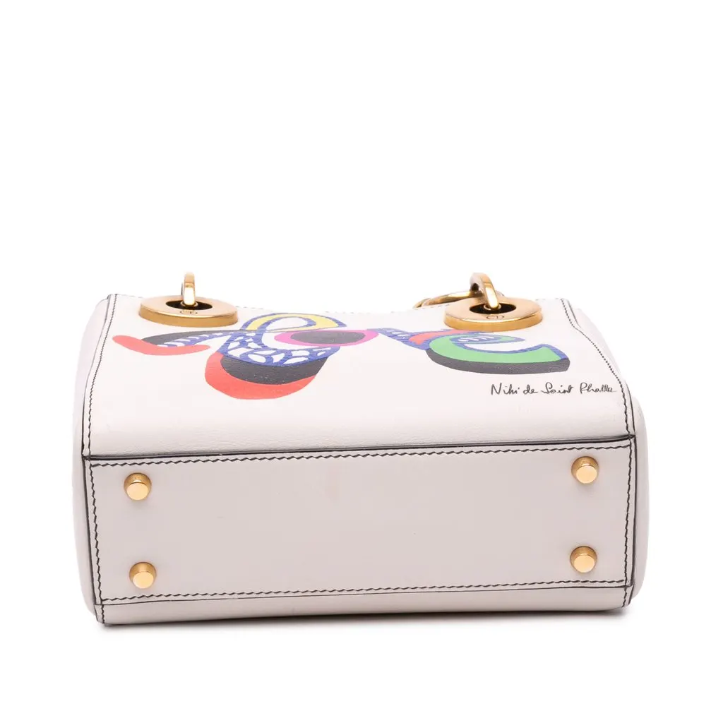 Dior DiorAmour Niki De Saint Phalle Mini Calfskin Love Lady Dior White Leather Very good - Inside View