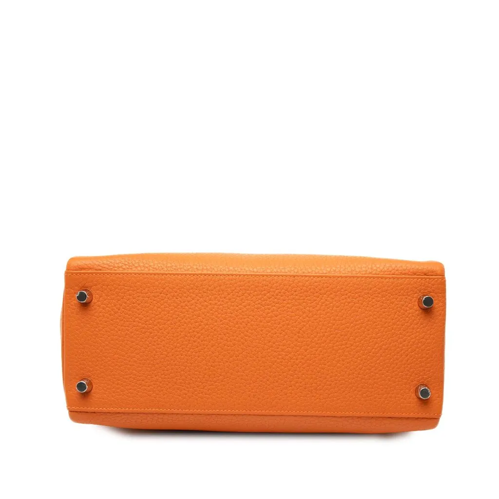 Hermès Clemence Kelly Retourne 28 Orange Leather Very good - Inside View