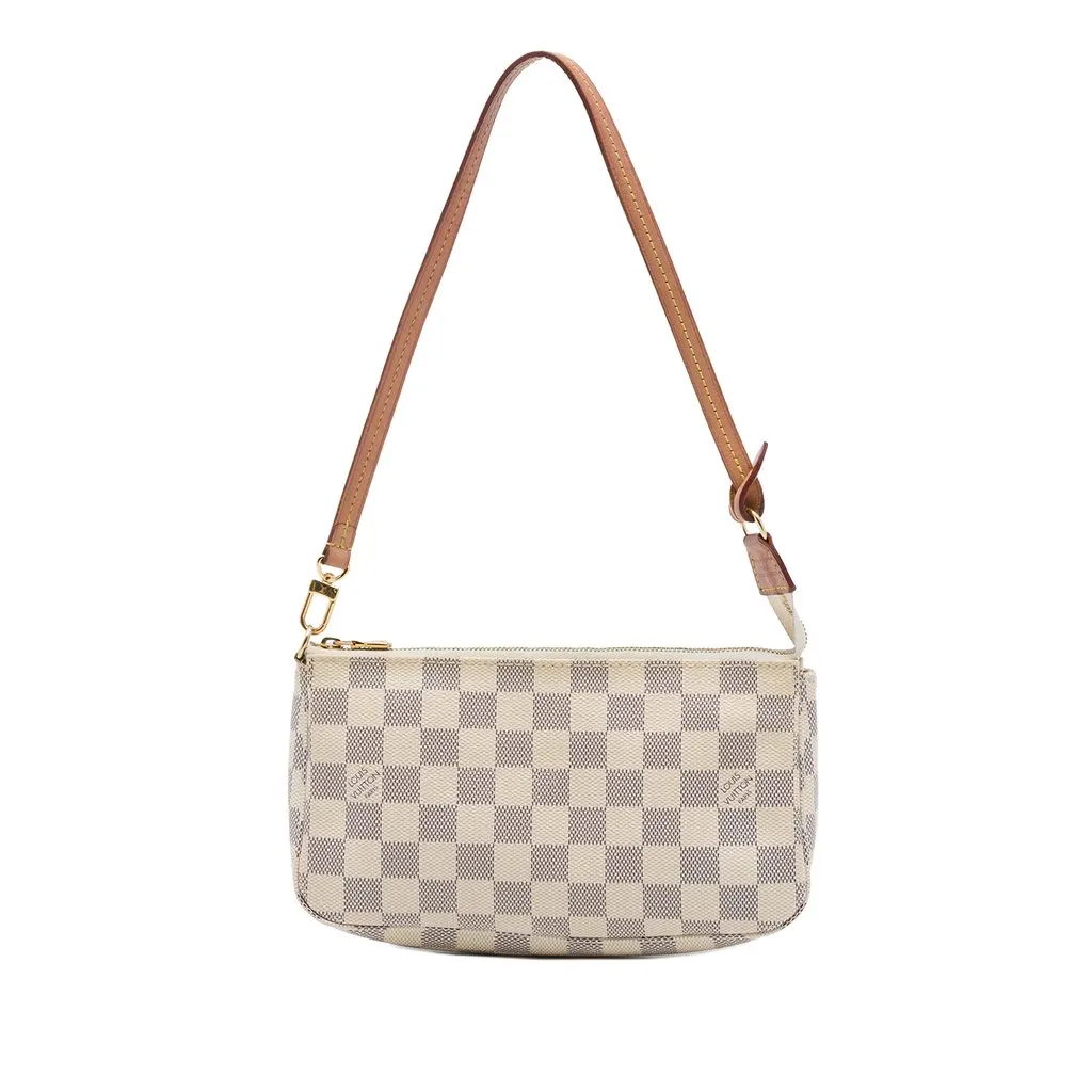 Louis Vuitton Damier Azur Pochette Accessoires White Very good - Front View
