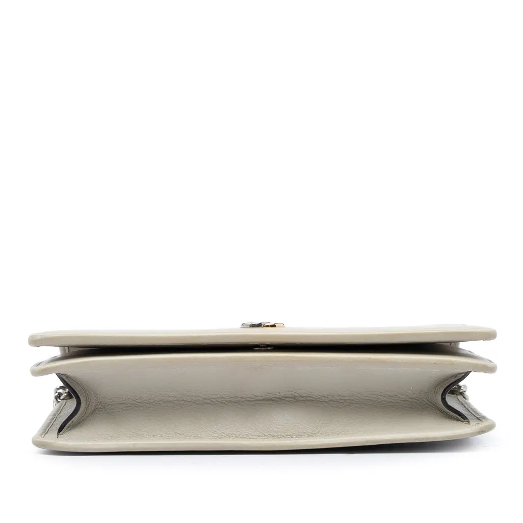 Gucci GG Marmont Calfskin Wallet On Chain Beige Leather Very good - Inside View