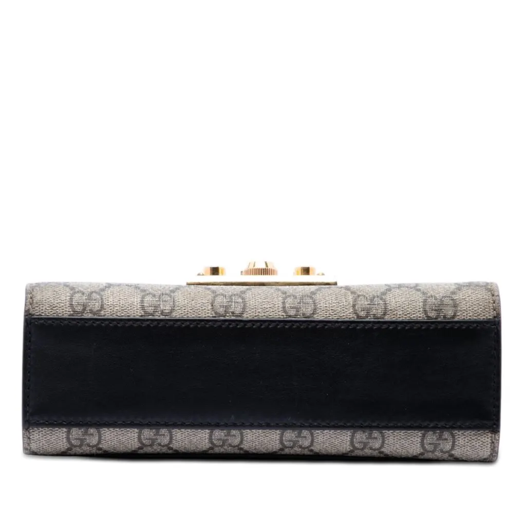 Gucci Small GG Supreme Padlock Crossbody Beige Very good - Inside View