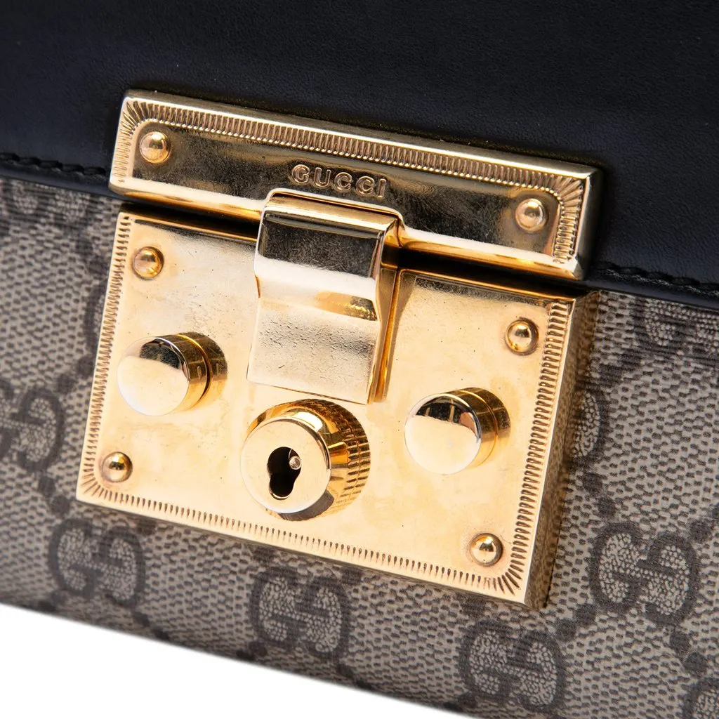 Gucci Small GG Supreme Padlock Crossbody Beige Very good - Box View