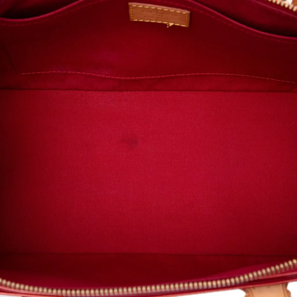 Louis Vuitton Monogram Vernis Rosewood Avenue Red Leather Good - Model View