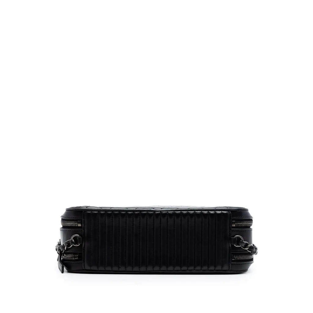 Chanel Medium Quilted Lambskin Coco Boy Camera Bag Black Leather Very good - Inside View
