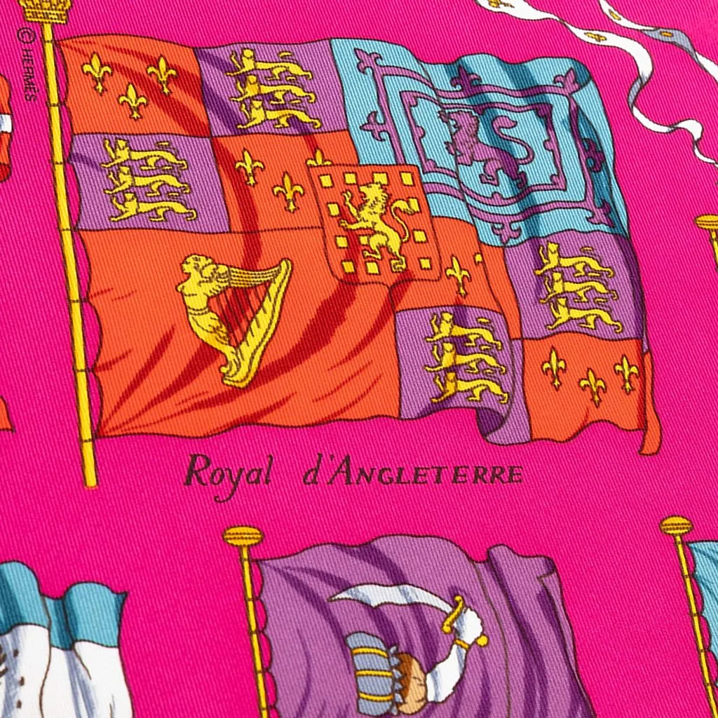 Hermès Pavois Silk Scarf 45 Pink Silk Never worn - Box View