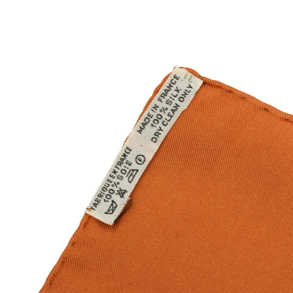 Hermès L Hiver en Poste Silk Scarf 90 White Silk Very good - Box View