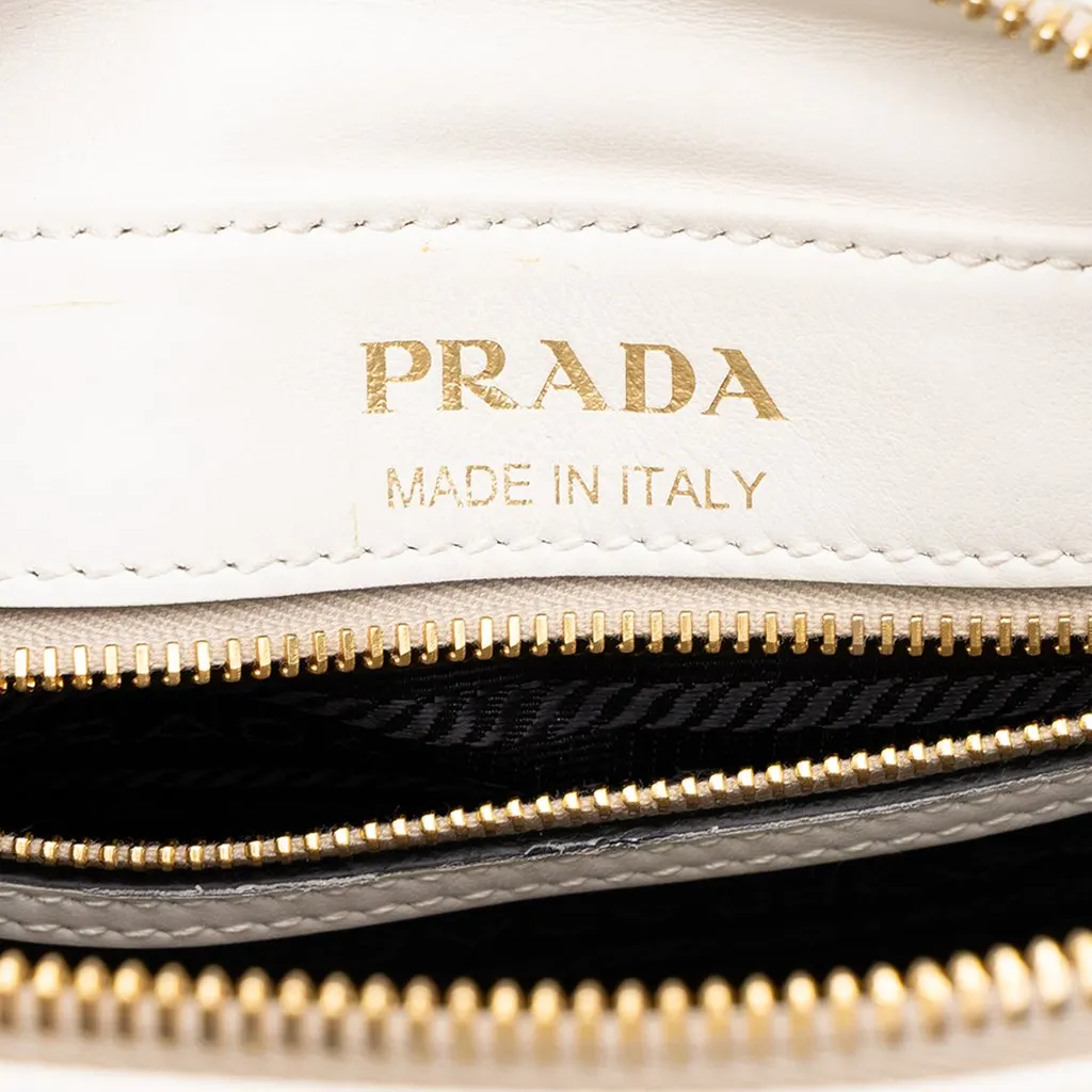 Prada City Calf Mirage Camera Bag White Leather Good - Box View