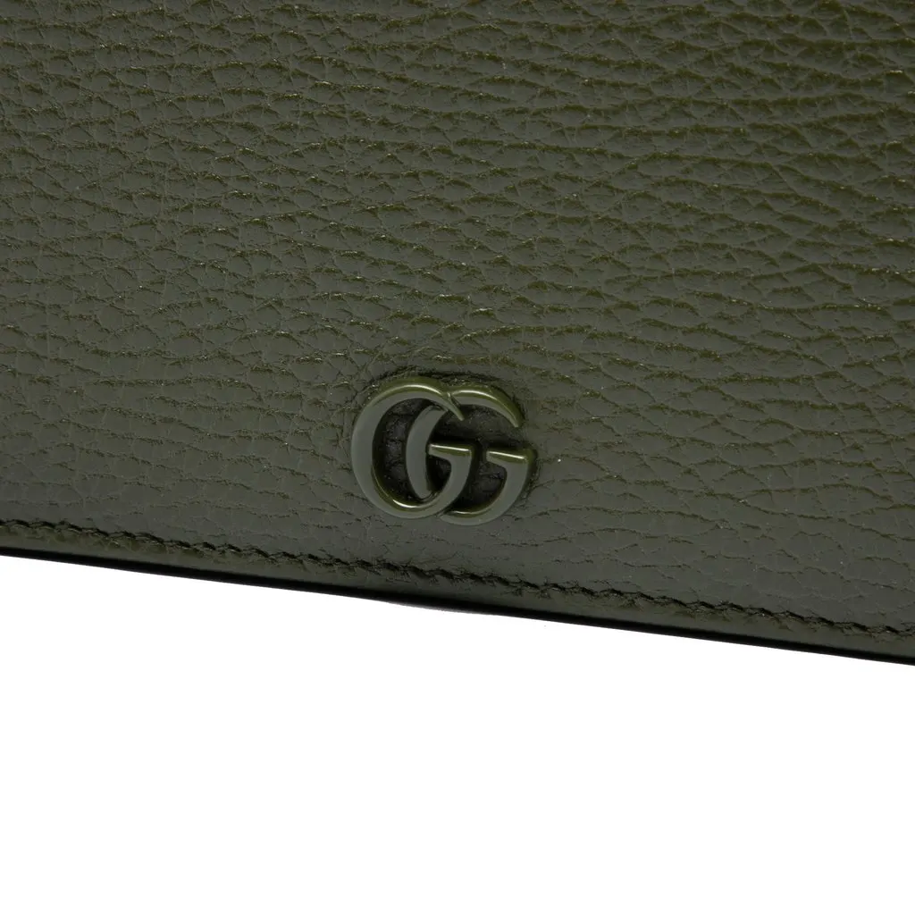 Gucci GG Marmont Calfskin Wallet On Chain Green Leather Very good - Box View