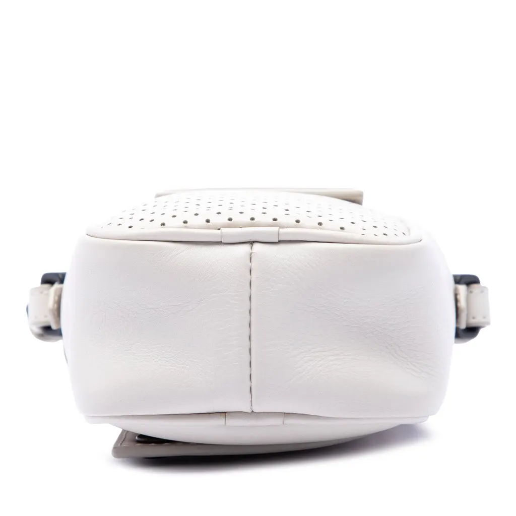 Bottega Veneta Perforated Calfskin Leggero Crossbody White Leather Very good - Inside View