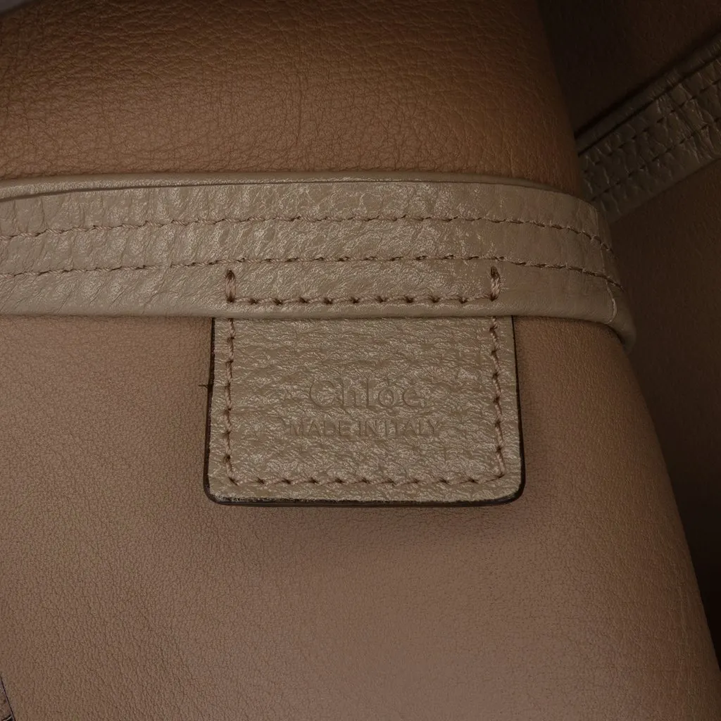 Chloé Medium Suede Spin Tote Brown Leather Very good - Box View