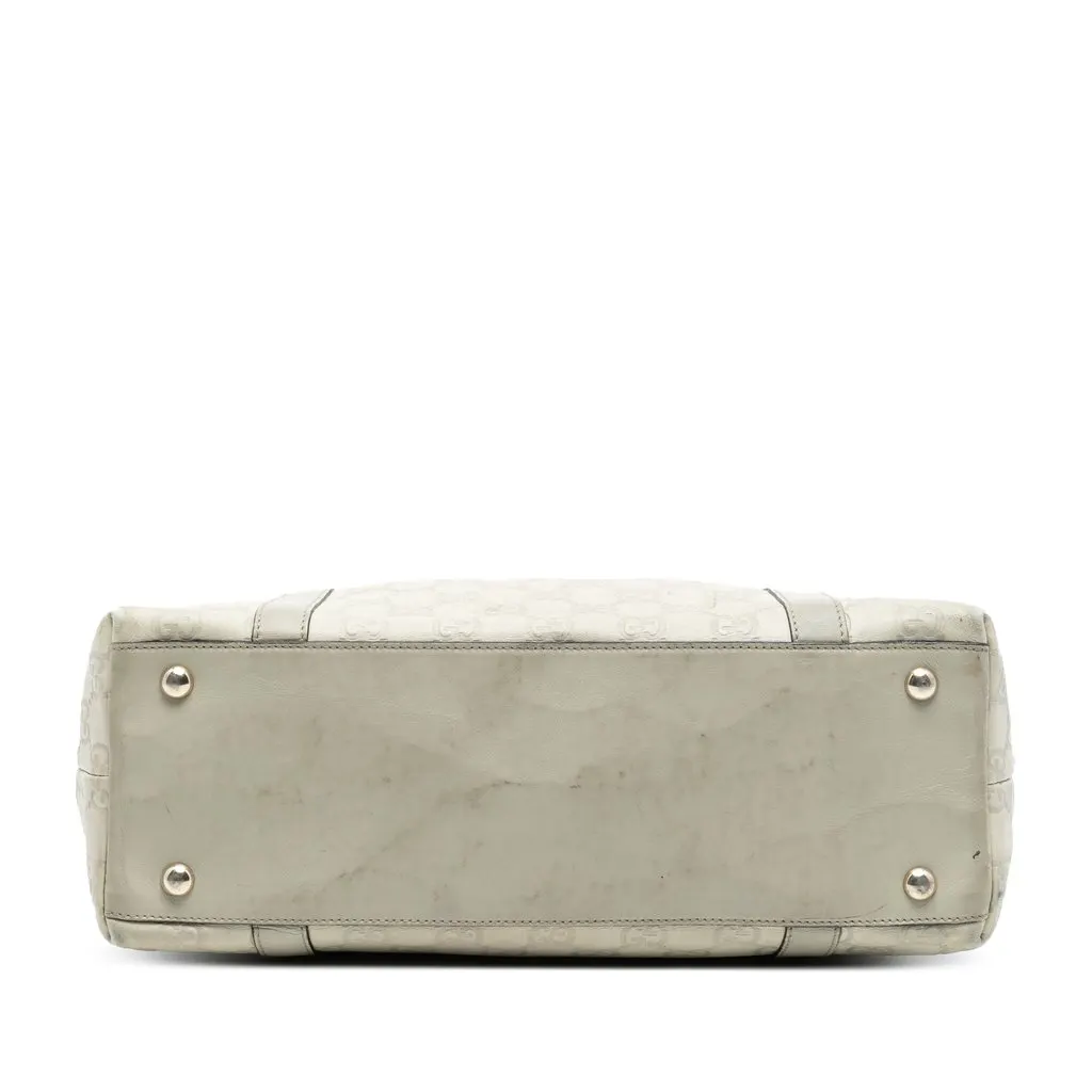 Gucci Guccissima Abbey D Ring Tote White Leather Very good - Inside View