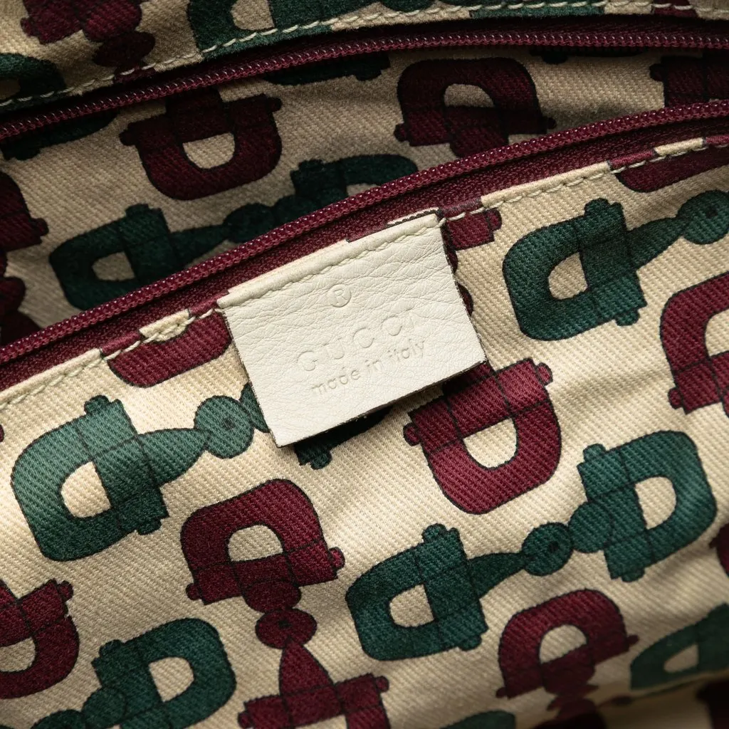 Gucci Guccissima Abbey D Ring Tote White Leather Very good - Box View