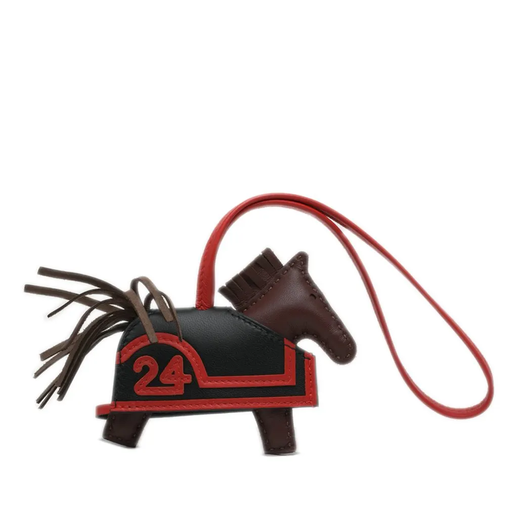 Hermès Milo Lambskin Rodeo Robeo 24 Bag Charm PM Red Leather Very good - Back View