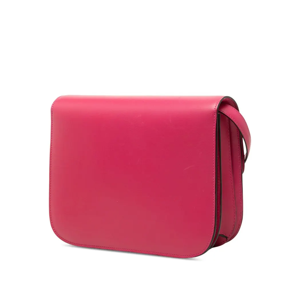 Celine Medium Calfskin Classic Box Pink Leather Very good - Back View