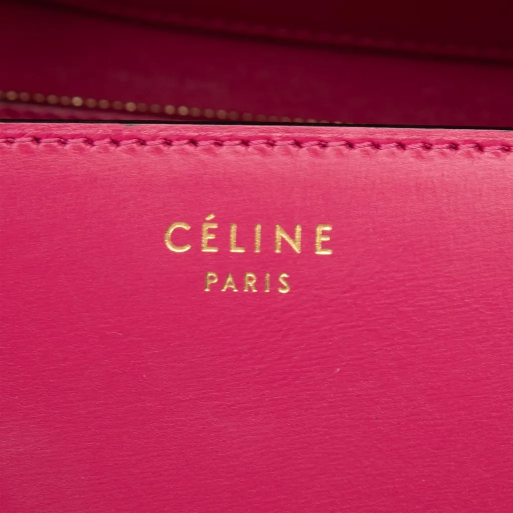Celine Medium Calfskin Classic Box Pink Leather Very good - Box View