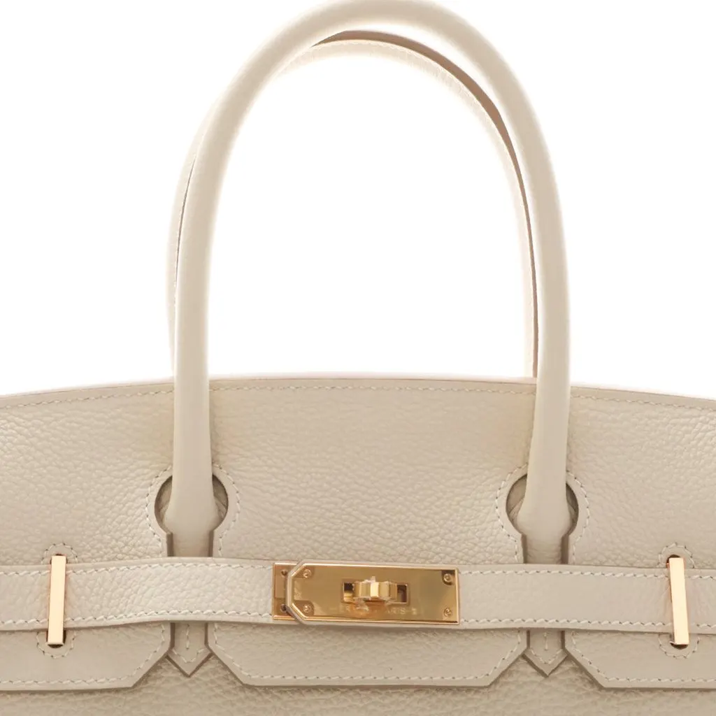 Hermès Togo Birkin Retourne 30 White Leather Very good - Model View