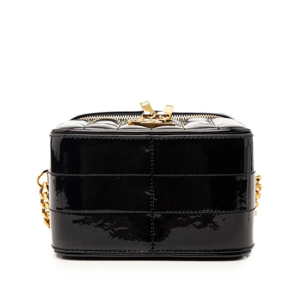 Saint Laurent Matelasse Patent Monogram Vicky Vanity Bag Black Leather Very good - Inside View