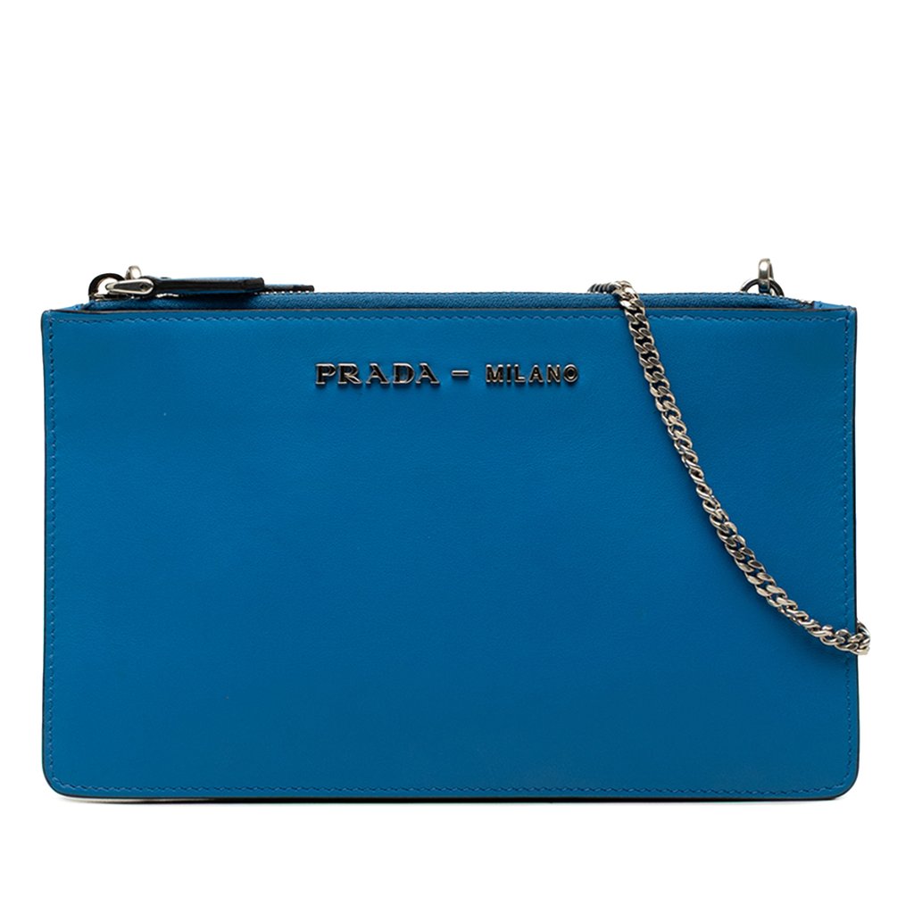 極美品　PRADA NEW LOOK ショルダーバッグ ターコイズブルー 極美品 PRADA NEW LOOK ショルダーバッグ ターコイズブルー 極美品