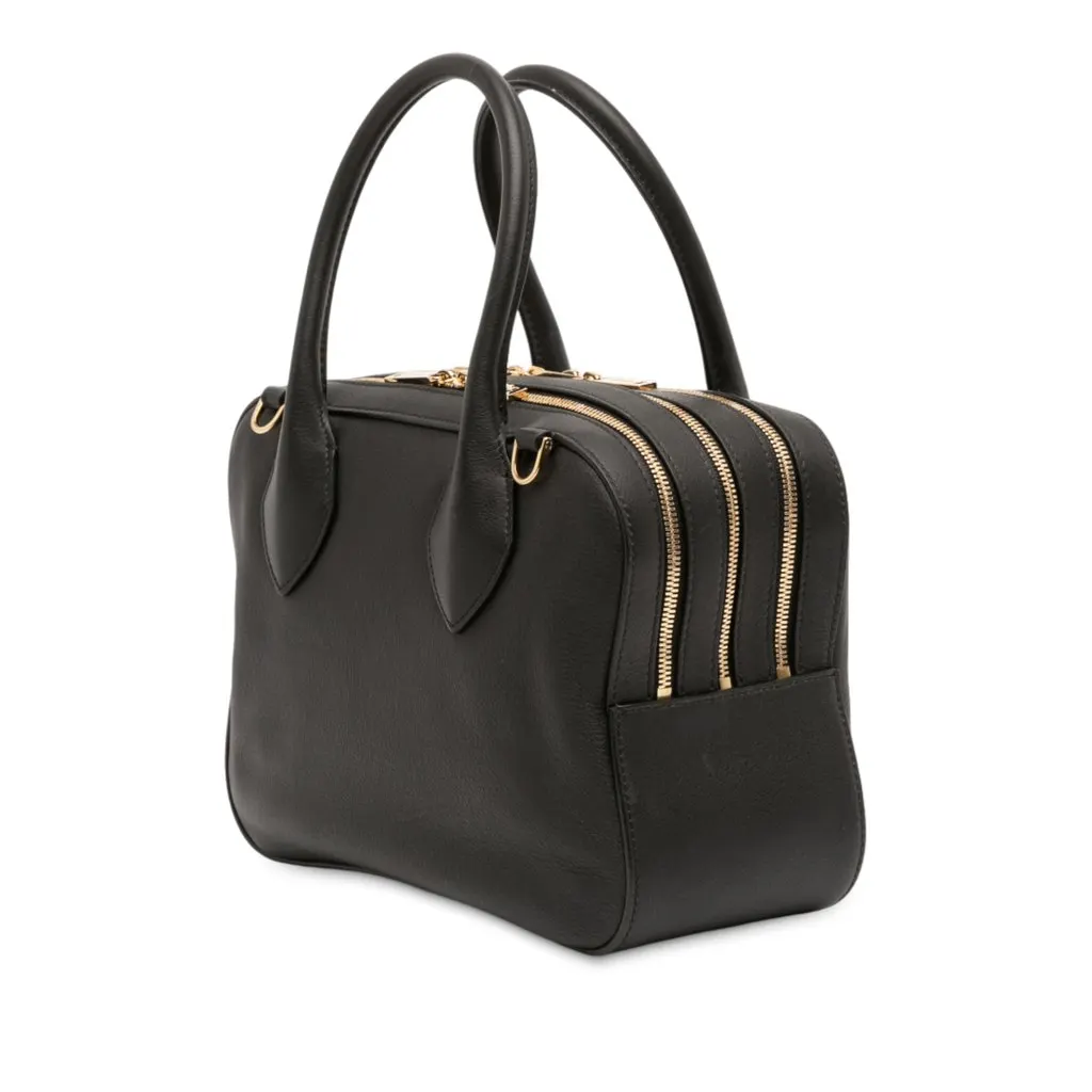 Salvatore Ferragamo Mini Leather Star Satchel Black Leather Very good - Back View