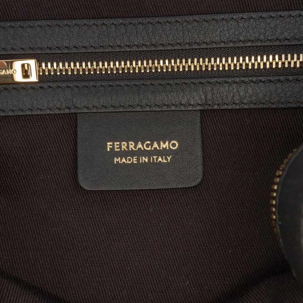 Salvatore Ferragamo Mini Leather Star Satchel Black Leather Very good - Box View