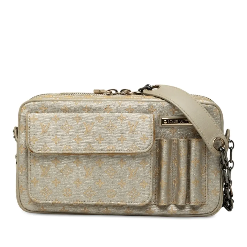 Louis Vuitton Monogram Mini Lin Shine McKenna Silver Canvas Good - Front View
