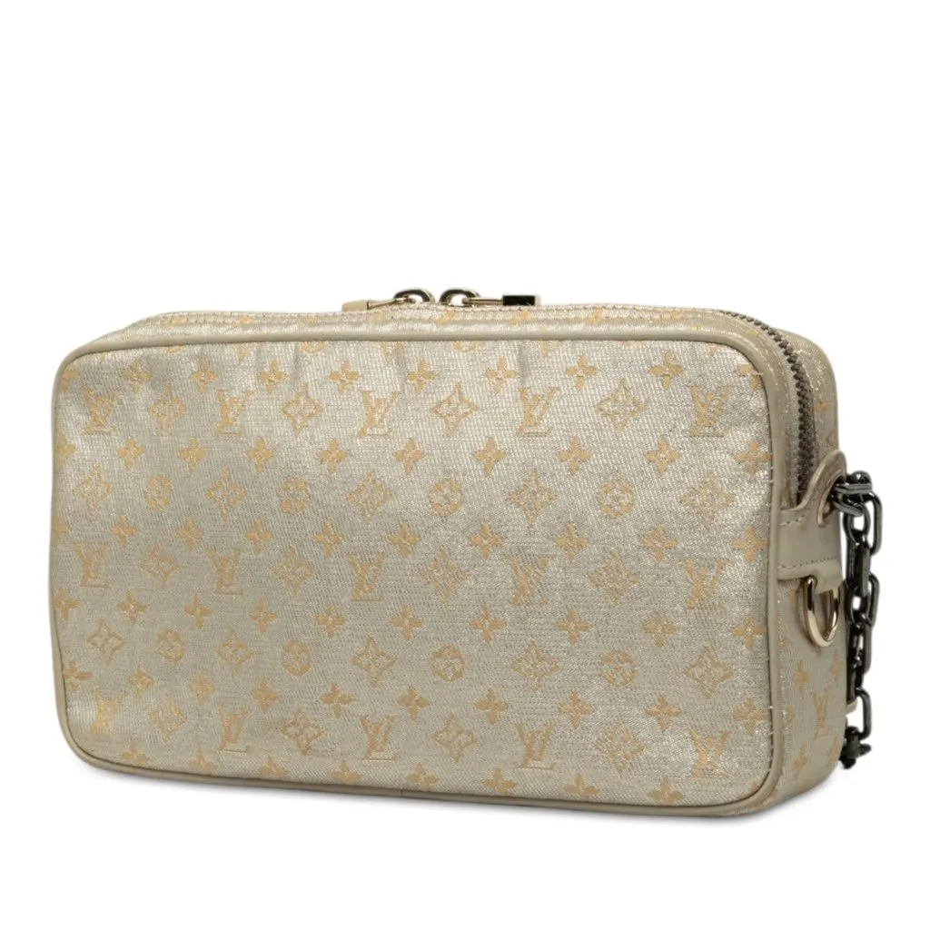 Louis Vuitton Monogram Mini Lin Shine McKenna Silver Canvas Good - Back View