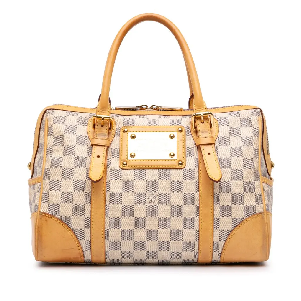 Louis Vuitton Damier Azur Berkeley White Good - Front View