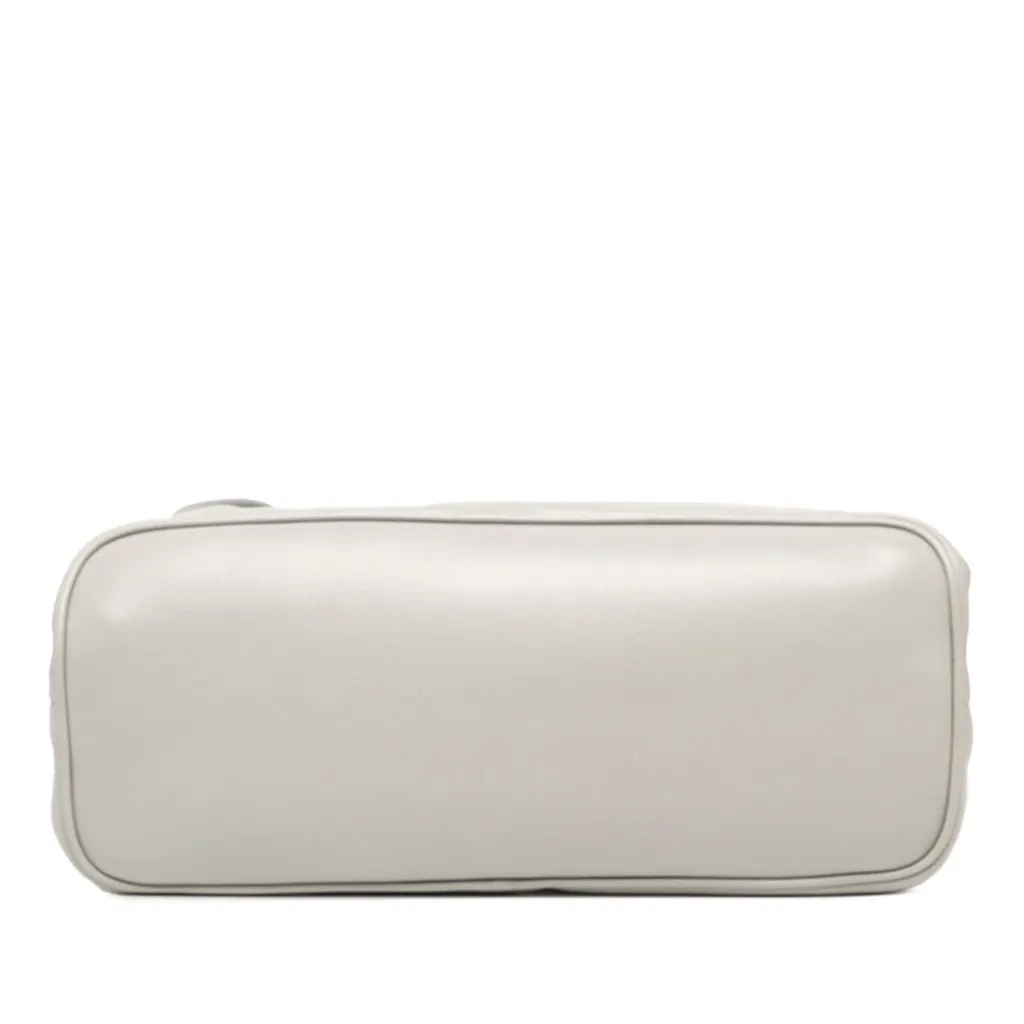 Prada Small Nappa Dada Shoulder Bag Grey Leather Good - Inside View
