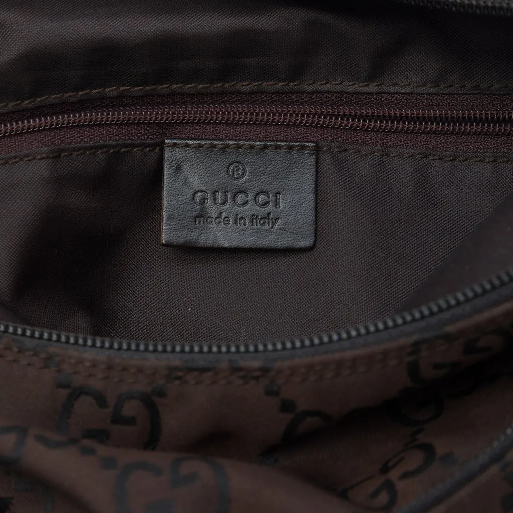 Gucci GG Nylon Shoulder Bag Brown Very good - Box View