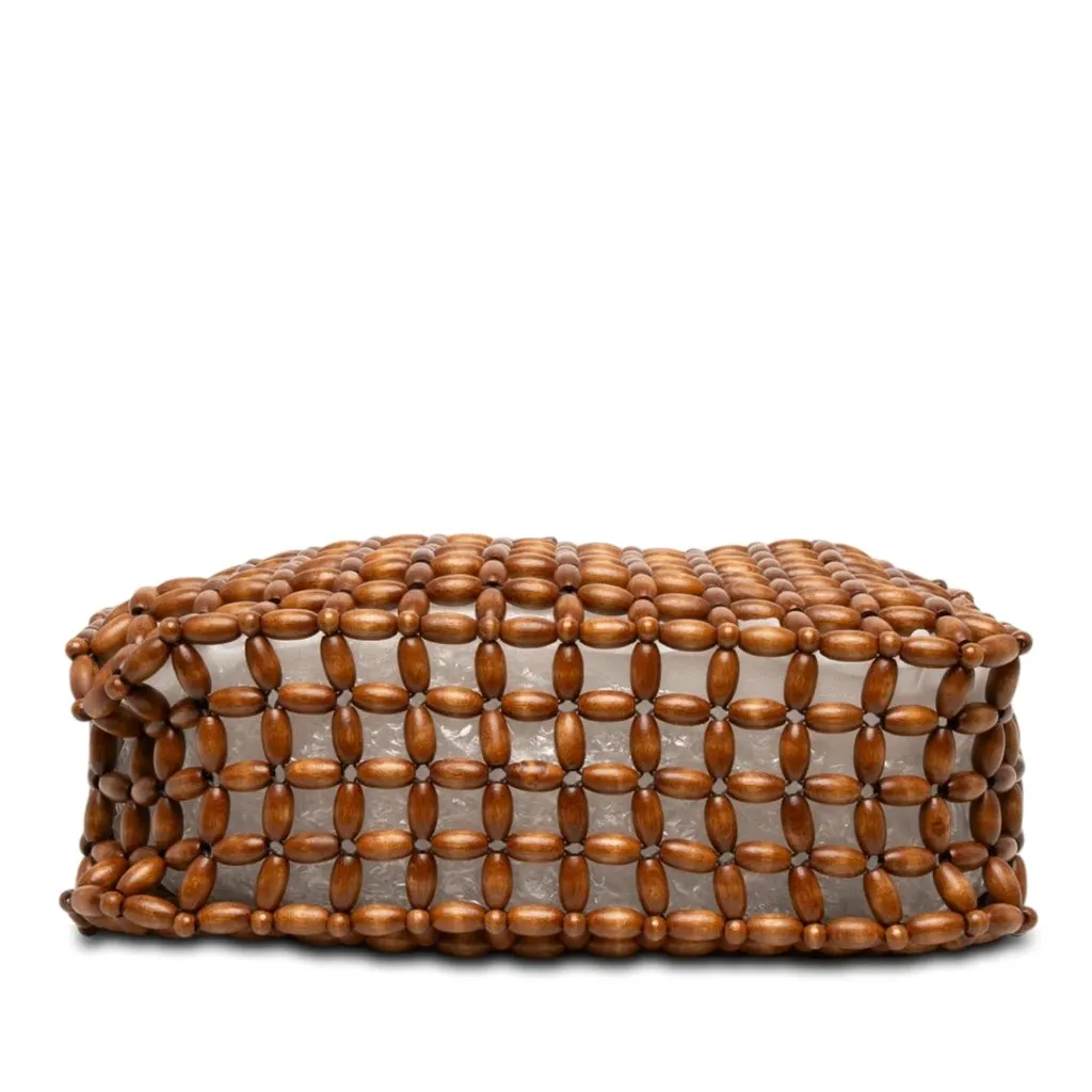 Saint Laurent Large Wood Beads Le 5 a 7 Soft  Hobo Brown Wood Good - Inside View