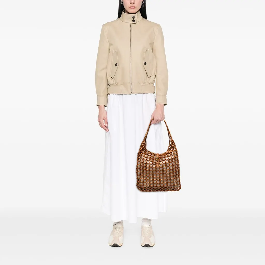Saint Laurent Large Wood Beads Le 5 a 7 Soft  Hobo Brown Wood Good - Box View