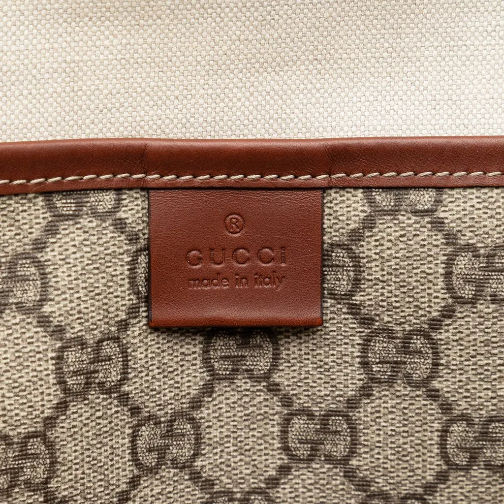 Gucci Medium GG Supreme Web Loop Tote Beige Very good - Box View