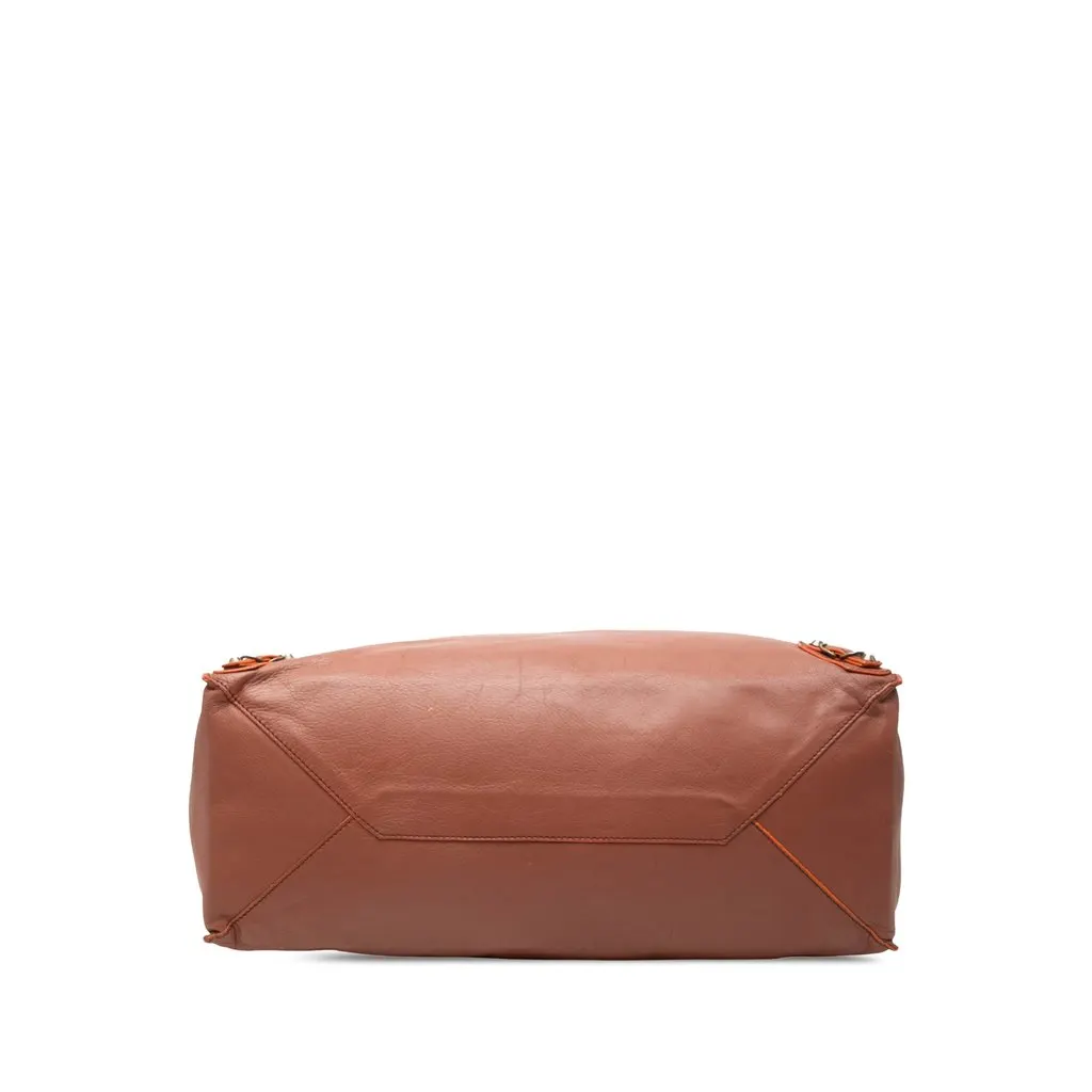 Balenciaga Leather Papier A4 Tote Brown Leather Very good - Inside View
