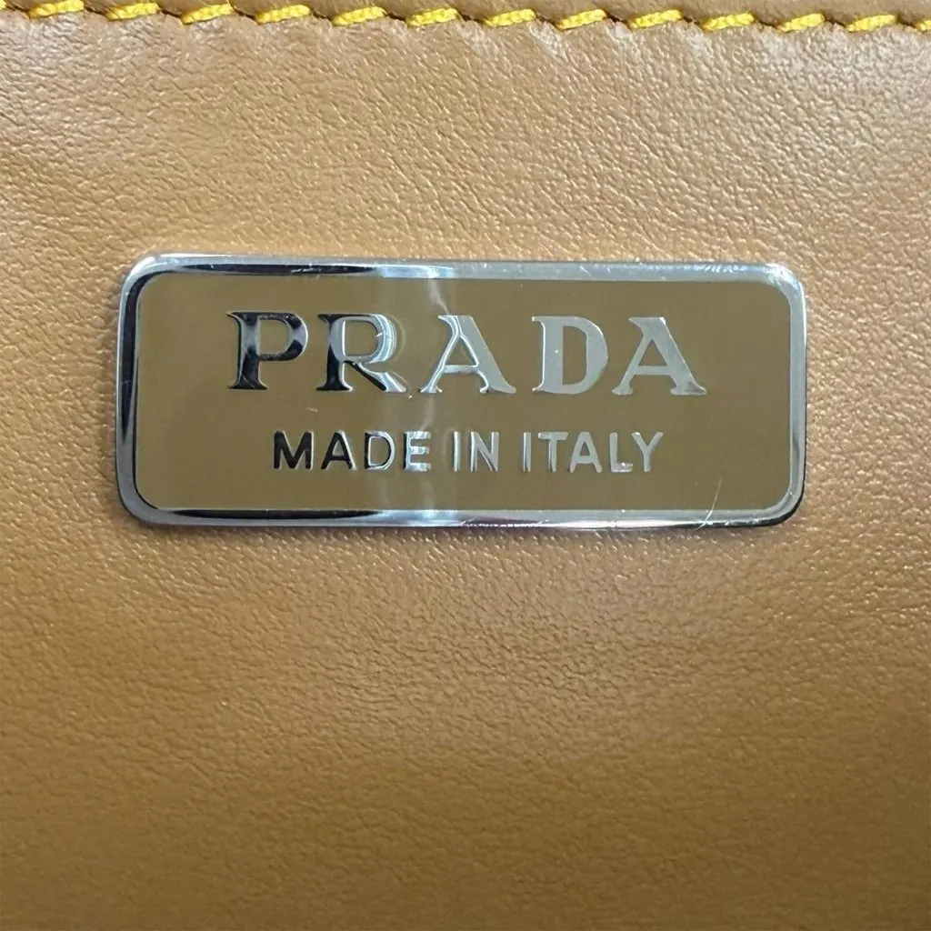 Prada Re Nylon Travel Pocket Double Zip Crossbody Brown Very good - Box View
