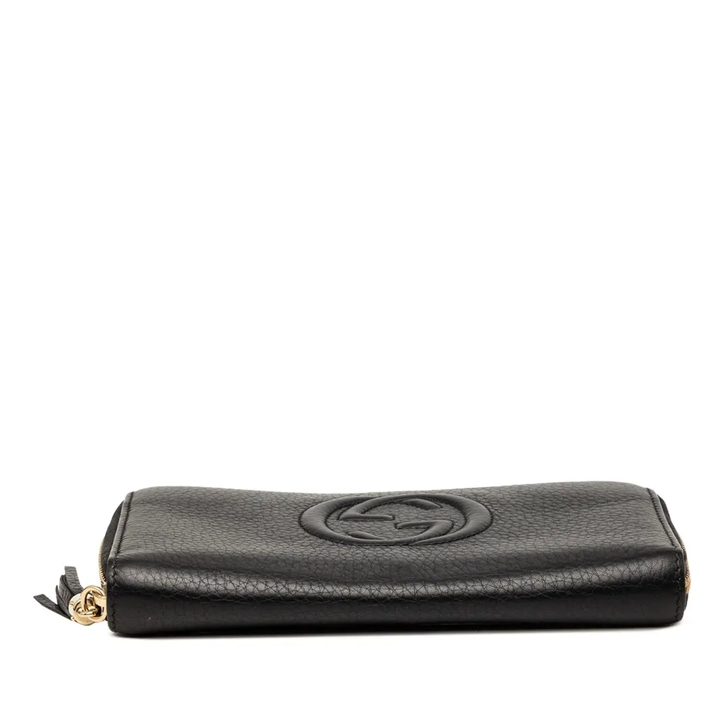 Gucci Calfskin Soho Zip Around Continental Wallet Black Leather Very good - Inside View